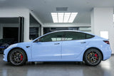 Tesla Model 3 Glossy Mist Blue Wrap