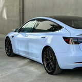 Tesla Model 3 Glossy Mist Blue Wrap