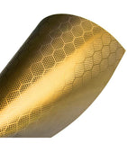 Matte Gold Honeycomb Carbon Fiber Vinyl Wrap