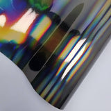 Holographic Chrome Gray Vinyl Wrap