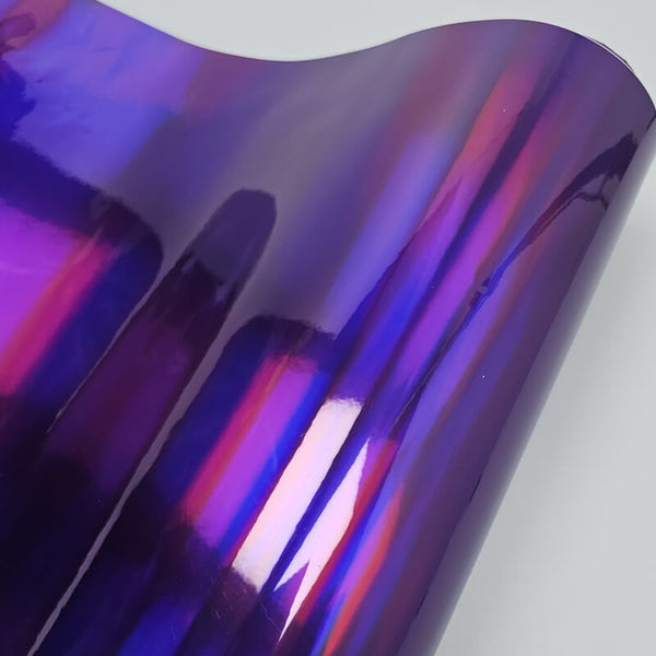 Holographic Chrome Purple Vinyl Wrap