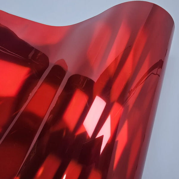 Holographic Chrome Red Vinyl Wrap