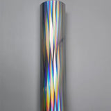 Holographic Chrome Silver Vinyl Wrap