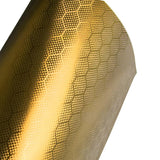 Matte Gold Honeycomb Carbon Fiber Vinyl Wrap