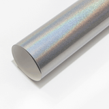 Iridescent Silver Laser Vinyl Wrap