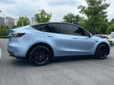 Matte Metallic Gray Blue Vinyl Wrap