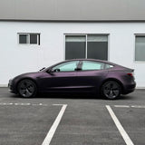 Satin Metallic Black Purple Color PPF