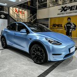 Matte Metallic Gray Blue Vinyl Wrap