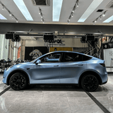 Matte Metallic Gray Blue Vinyl Wrap