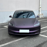 Satin Metallic Black Purple Color PPF