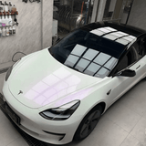 Color Shift White Purple Glossy Vinyl Wrap
